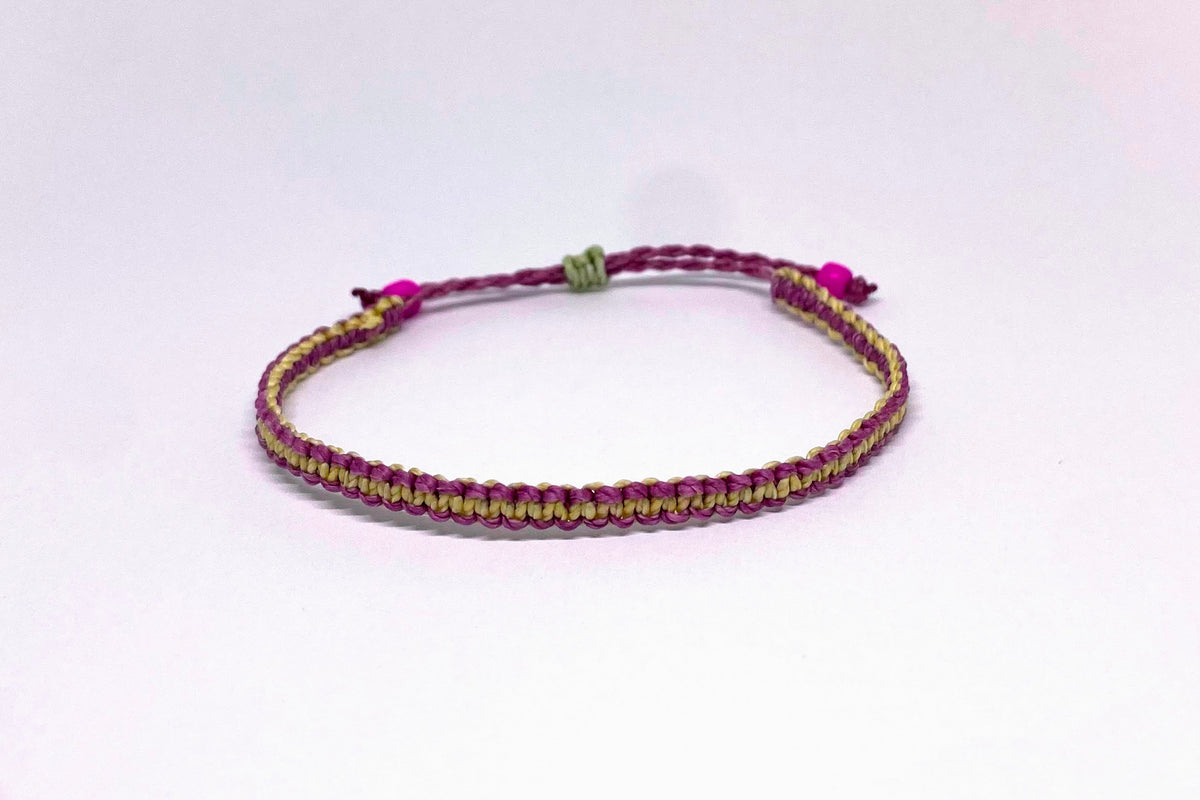 Variante di colore del Friendship Bracelet Bicolor Reef Knot