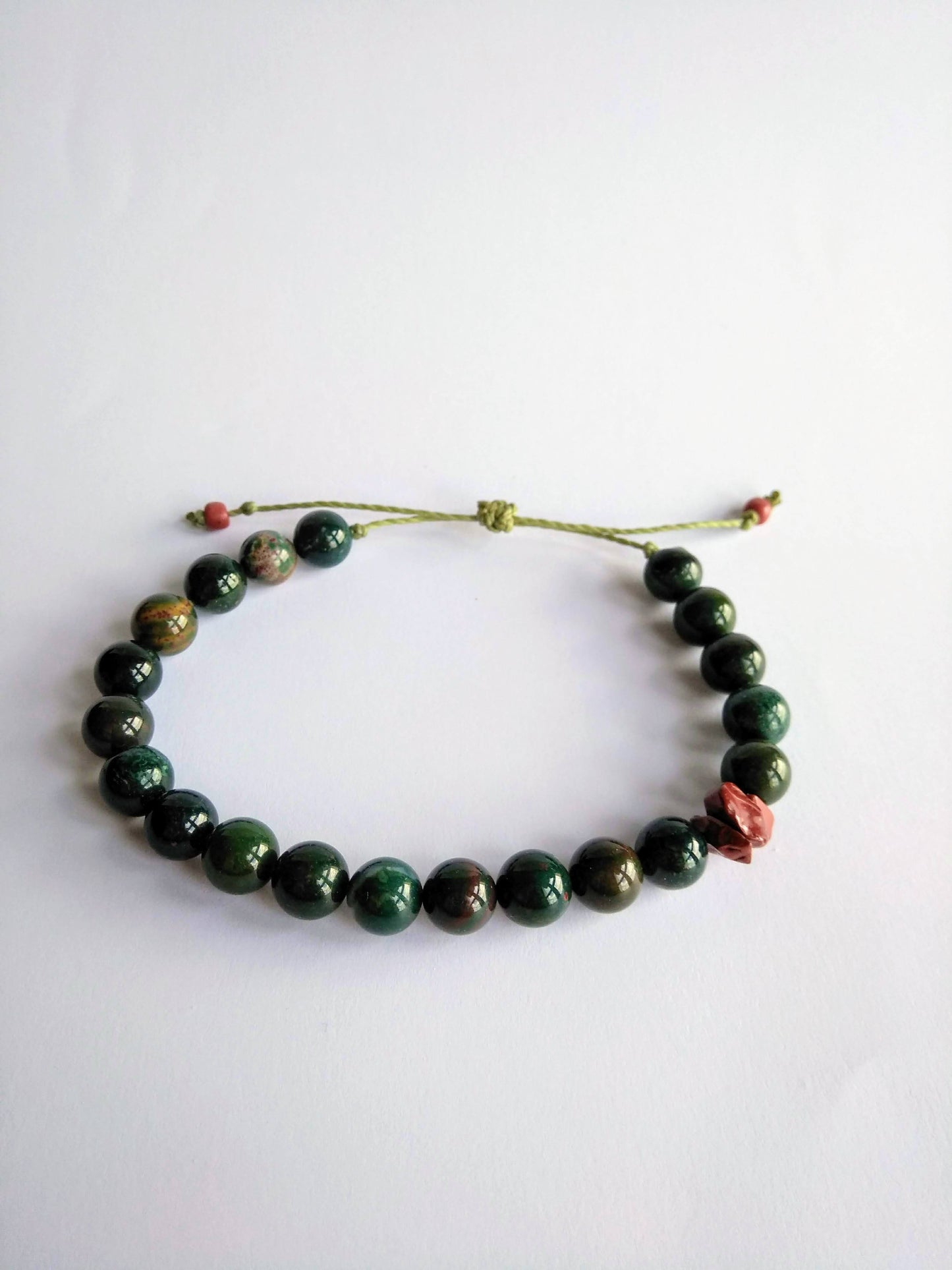 Bracciale Diaspro sangue di drago e diaspro rosso