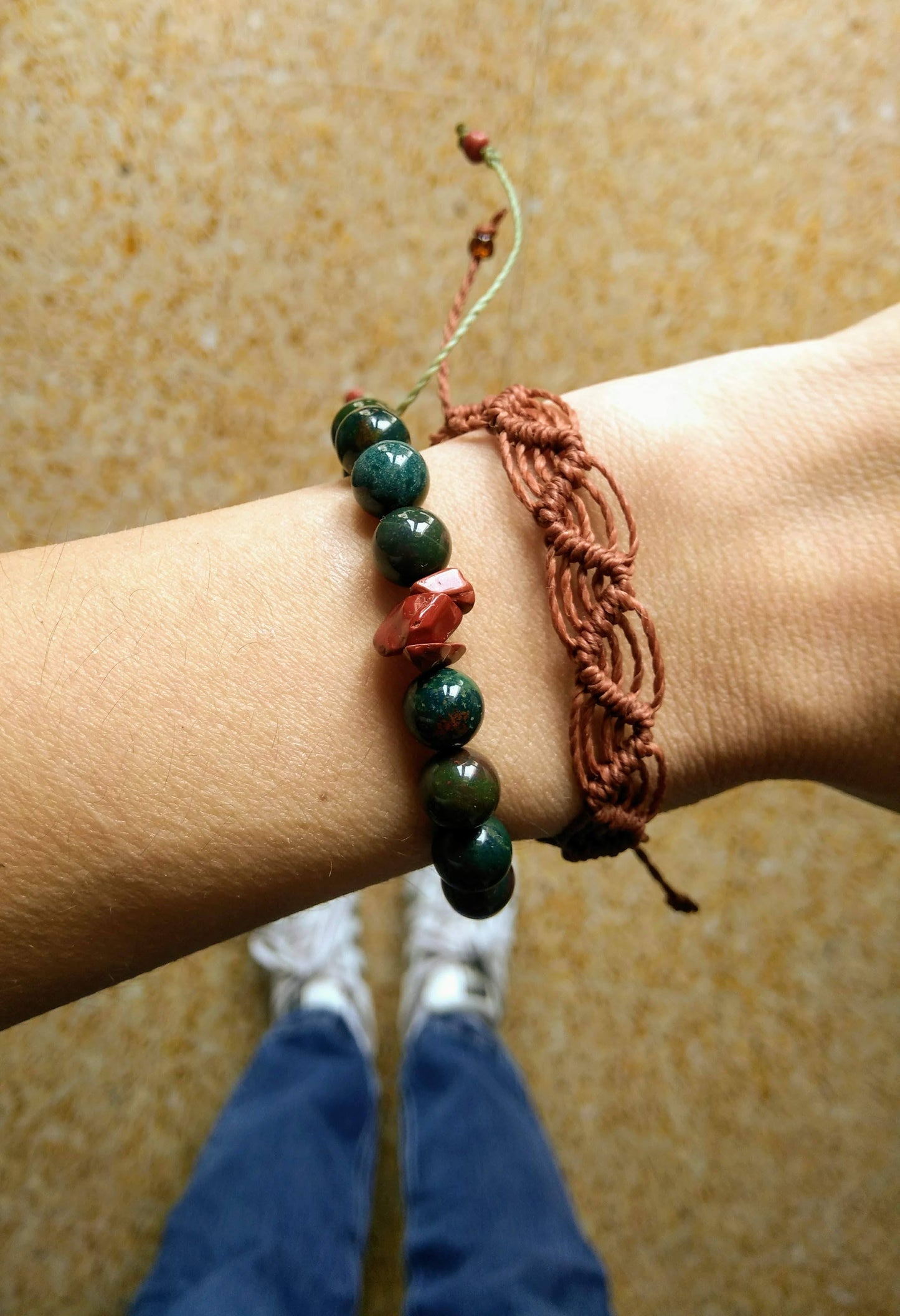 Bracciale Diaspro sangue di drago e diaspro rosso