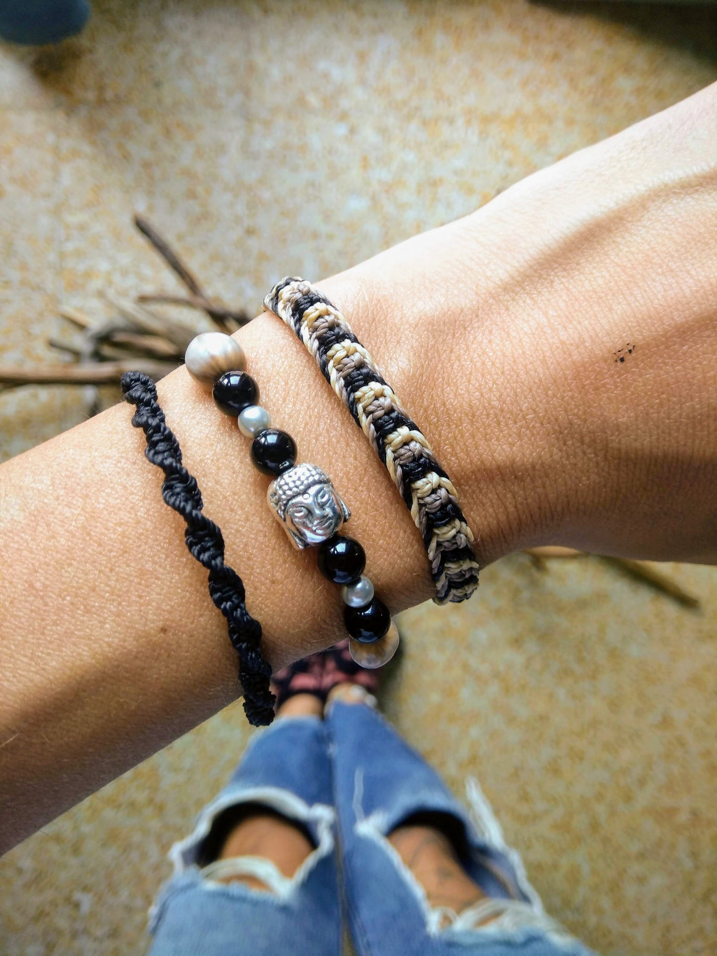 Buddha bracelet Onice nera