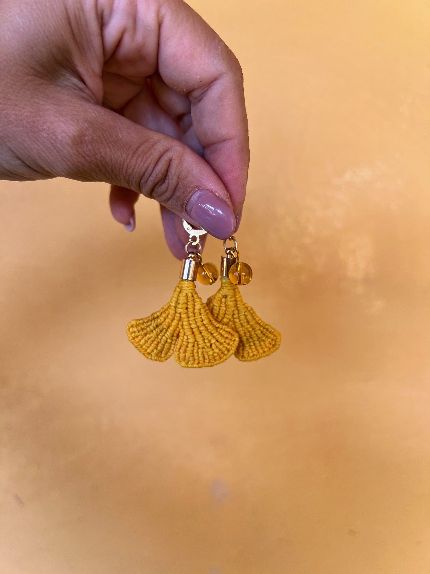 Orecchini Gingko Biloba gialli - Collezione Foglie d'Autunno