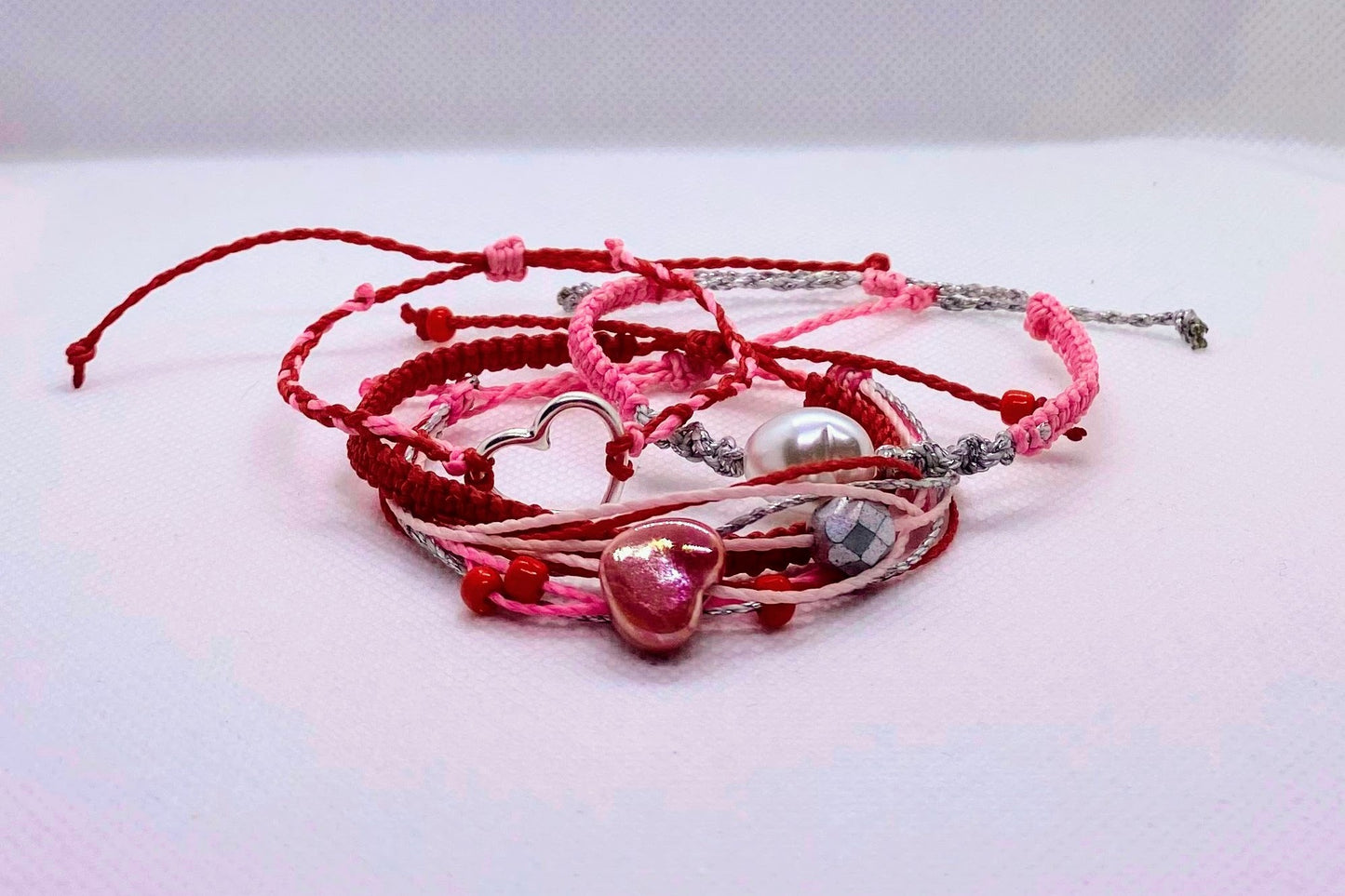 Red love - Set of 4 bracelets