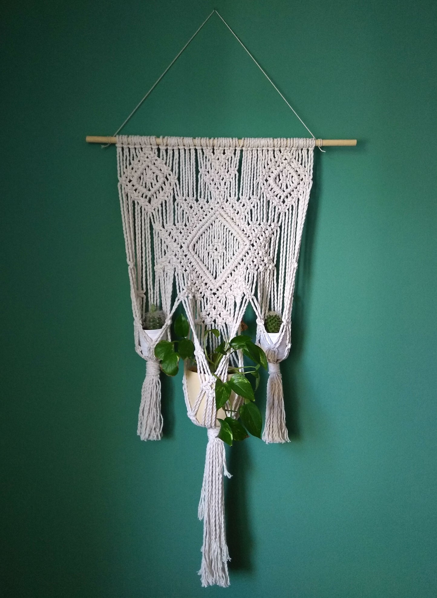 Aztec - Arazzo a macramé portavasi