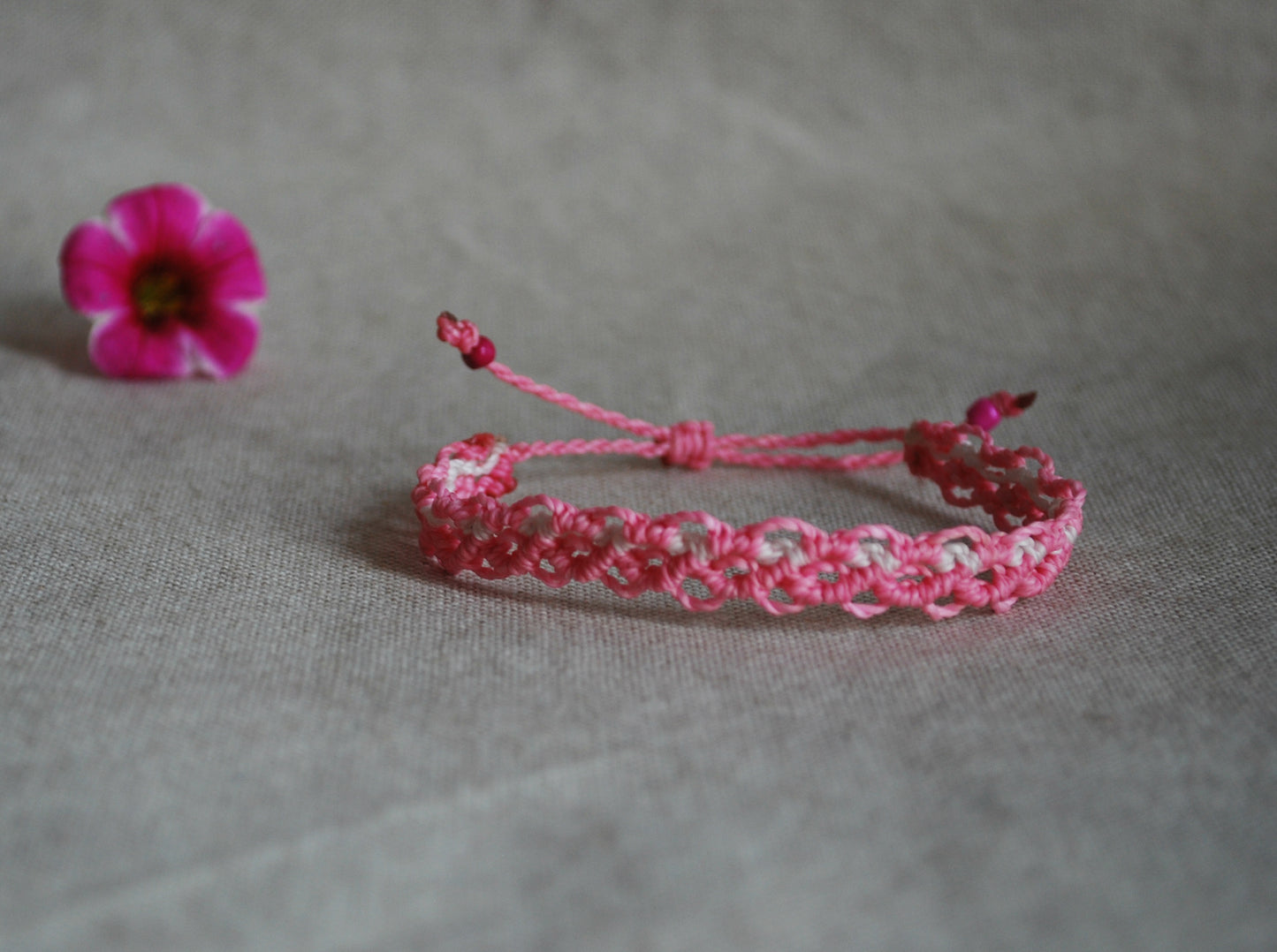 bracciale pizzo rosa