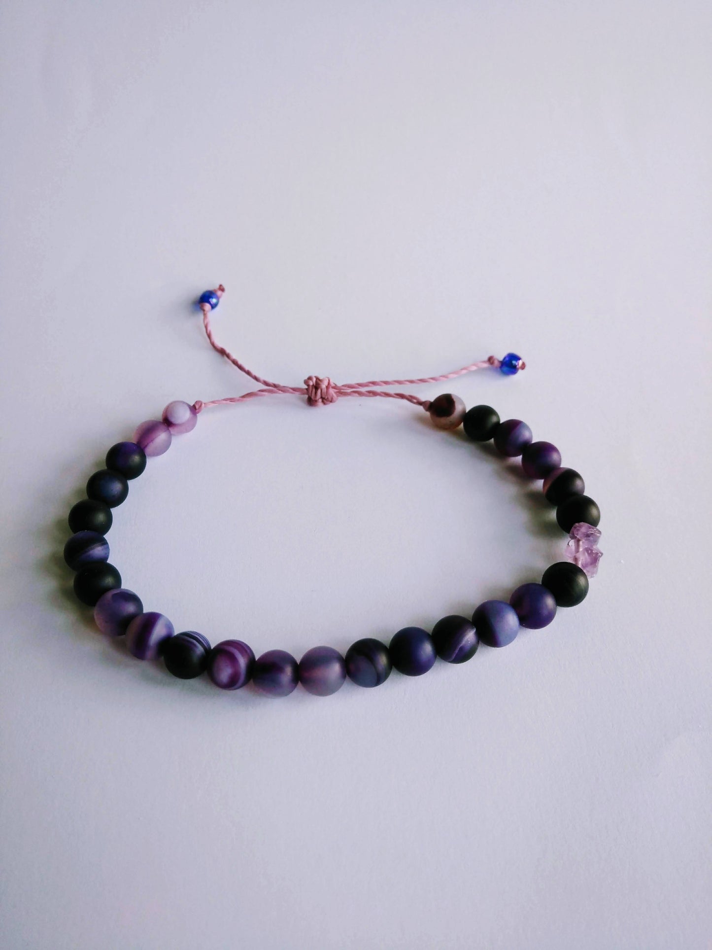bracciale agata viola chips ametista