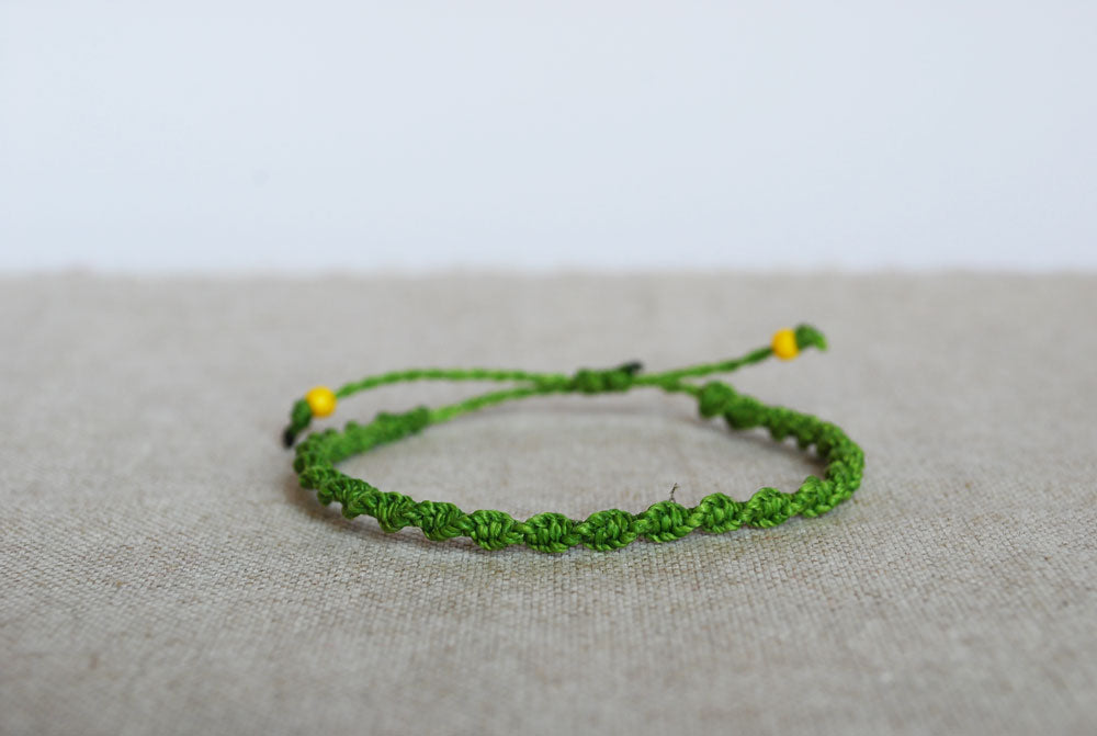 braccialetto verde lime twisted