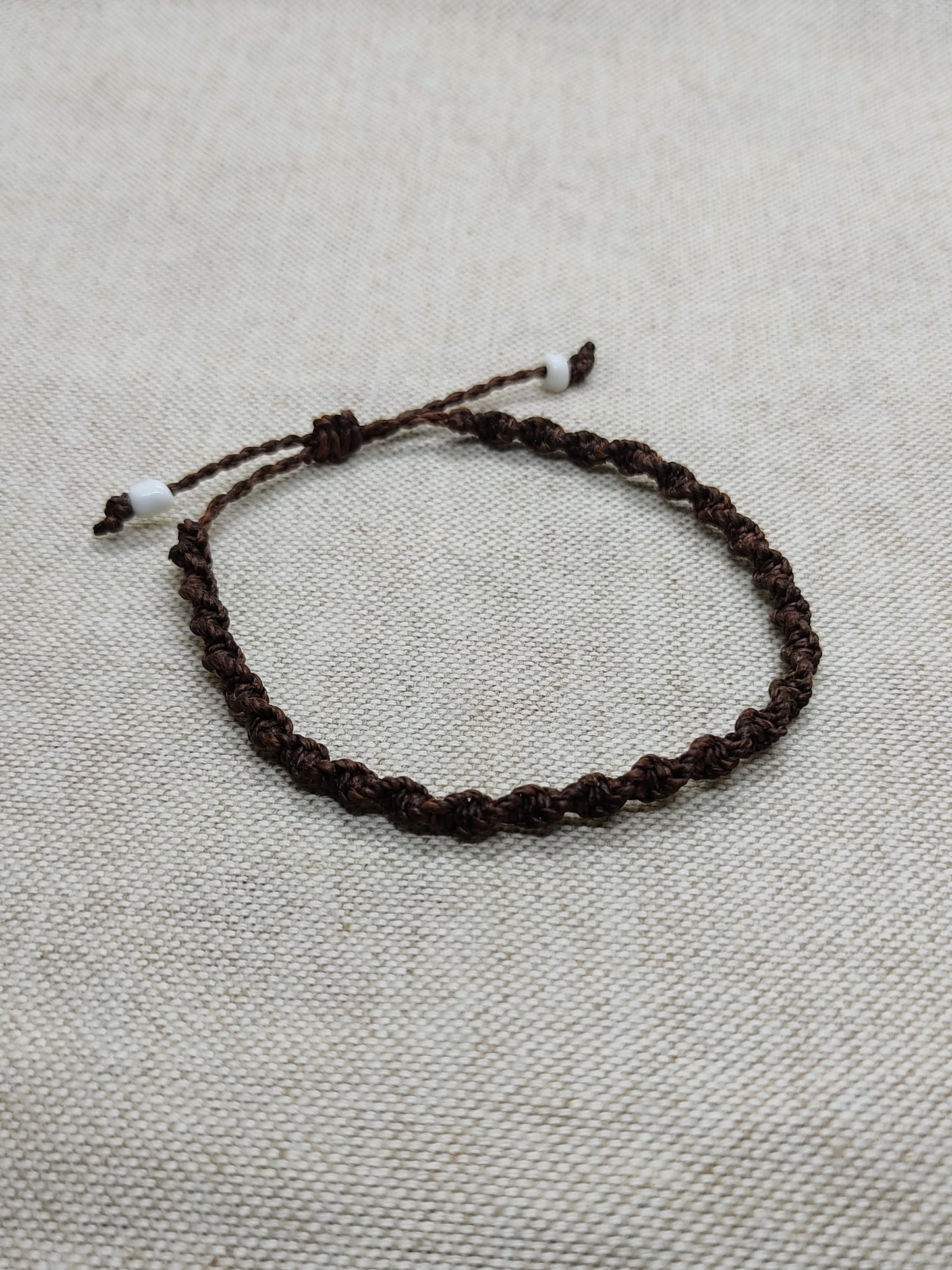 braccialetto marrone scuro twisted