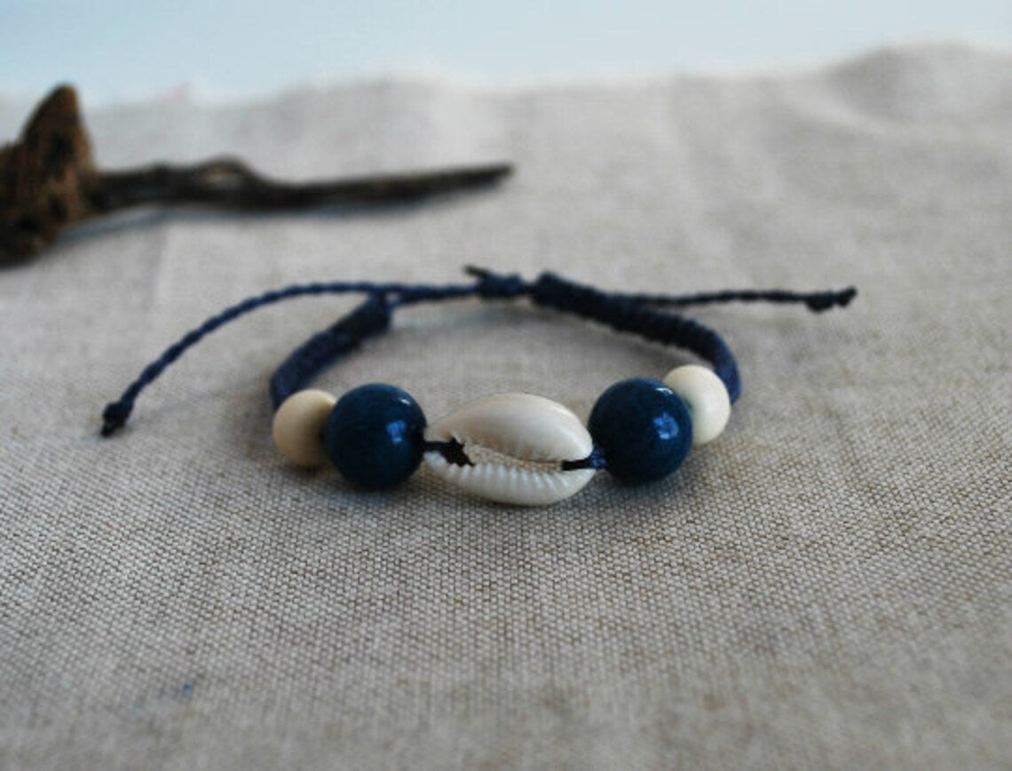 Bracciale Hawaii con conchiglia e semi (+ colori)