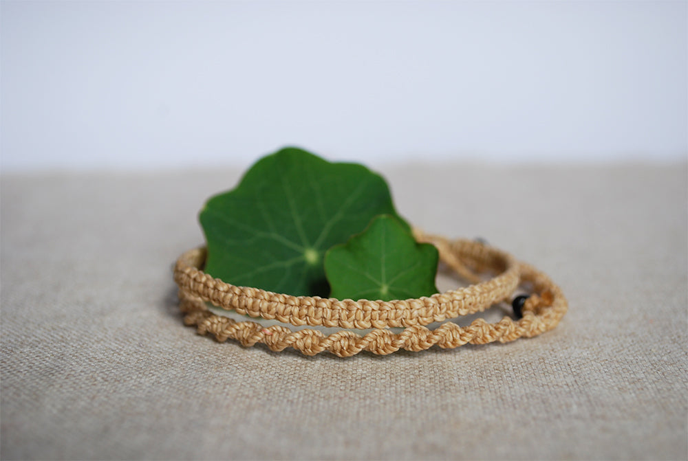 Set of two macrame bracelets
