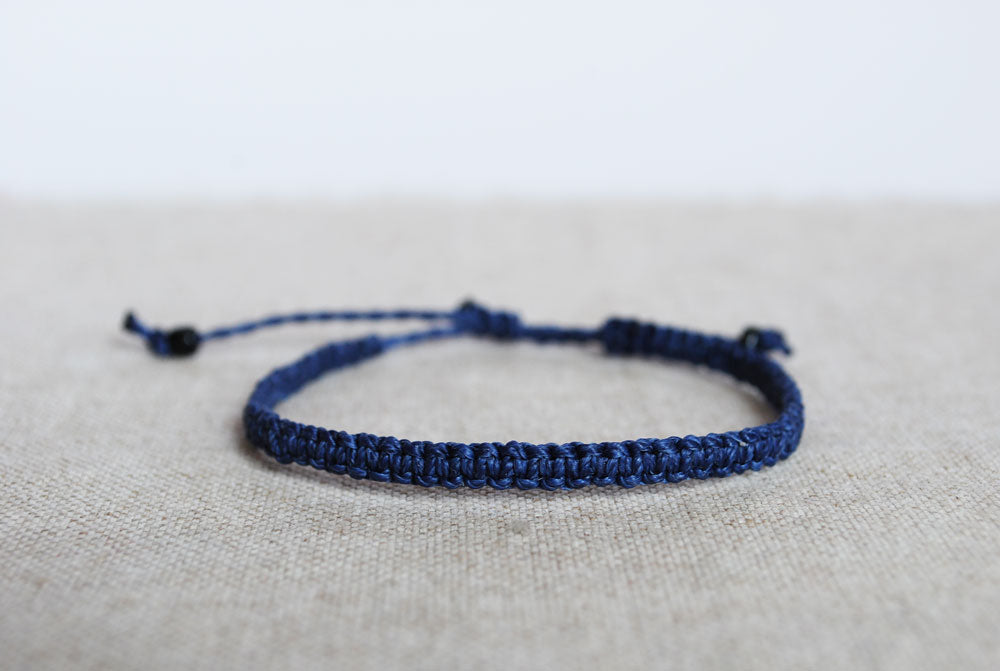 Braccialetto blu navy flat