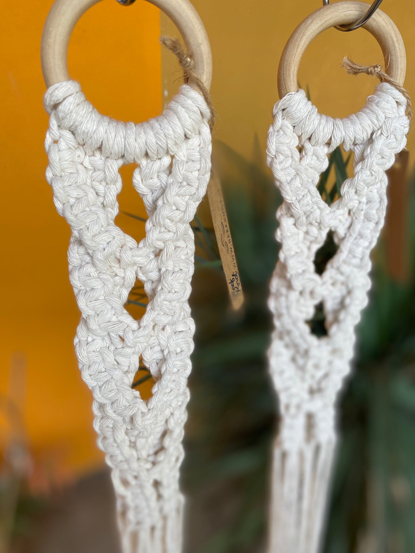 plant hanger treccia bianco dettaglio