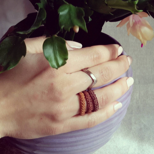 Set of three thin rings