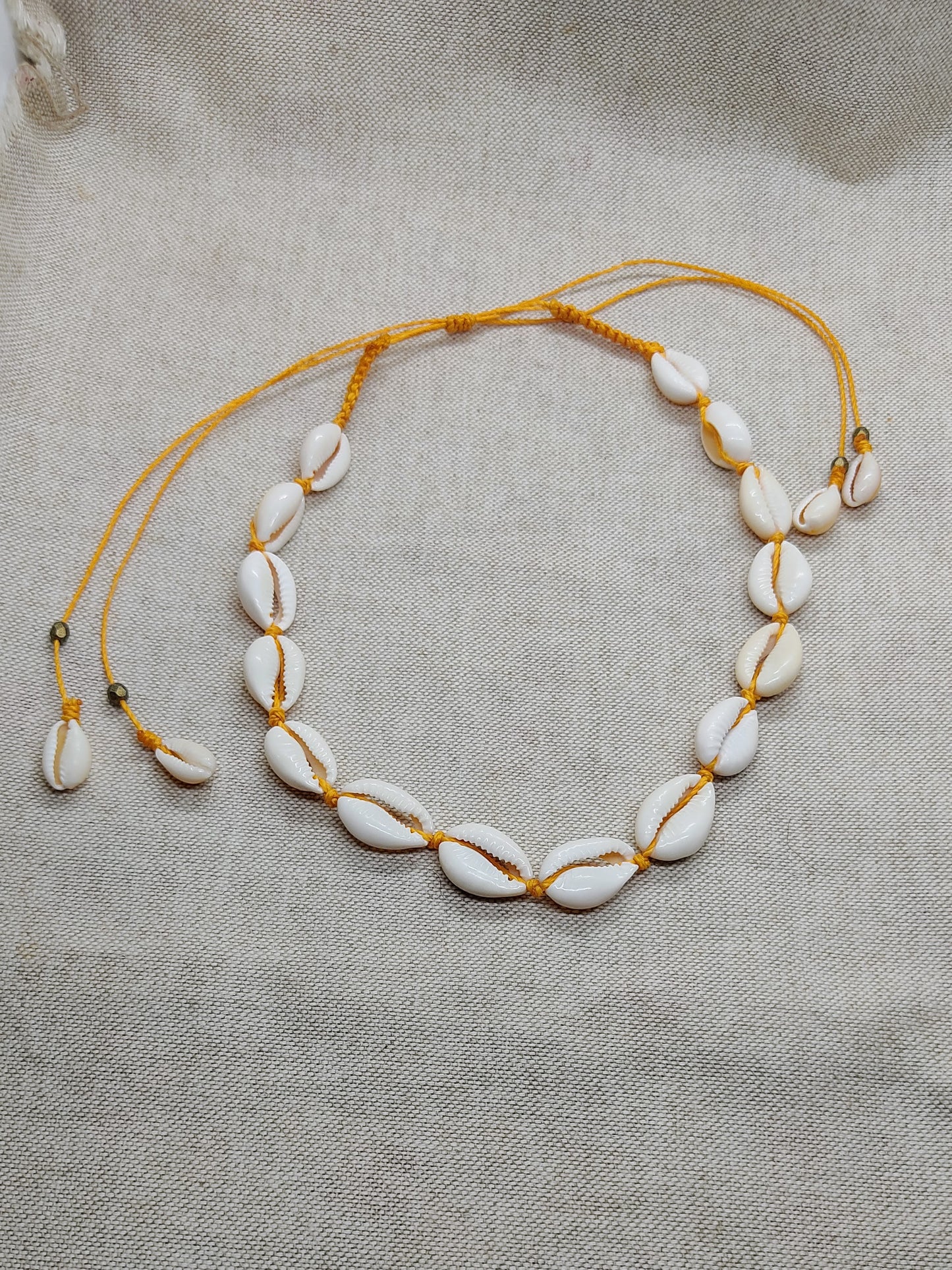 Yellow / Orange Cowrie Shell Choker (+ Colors)