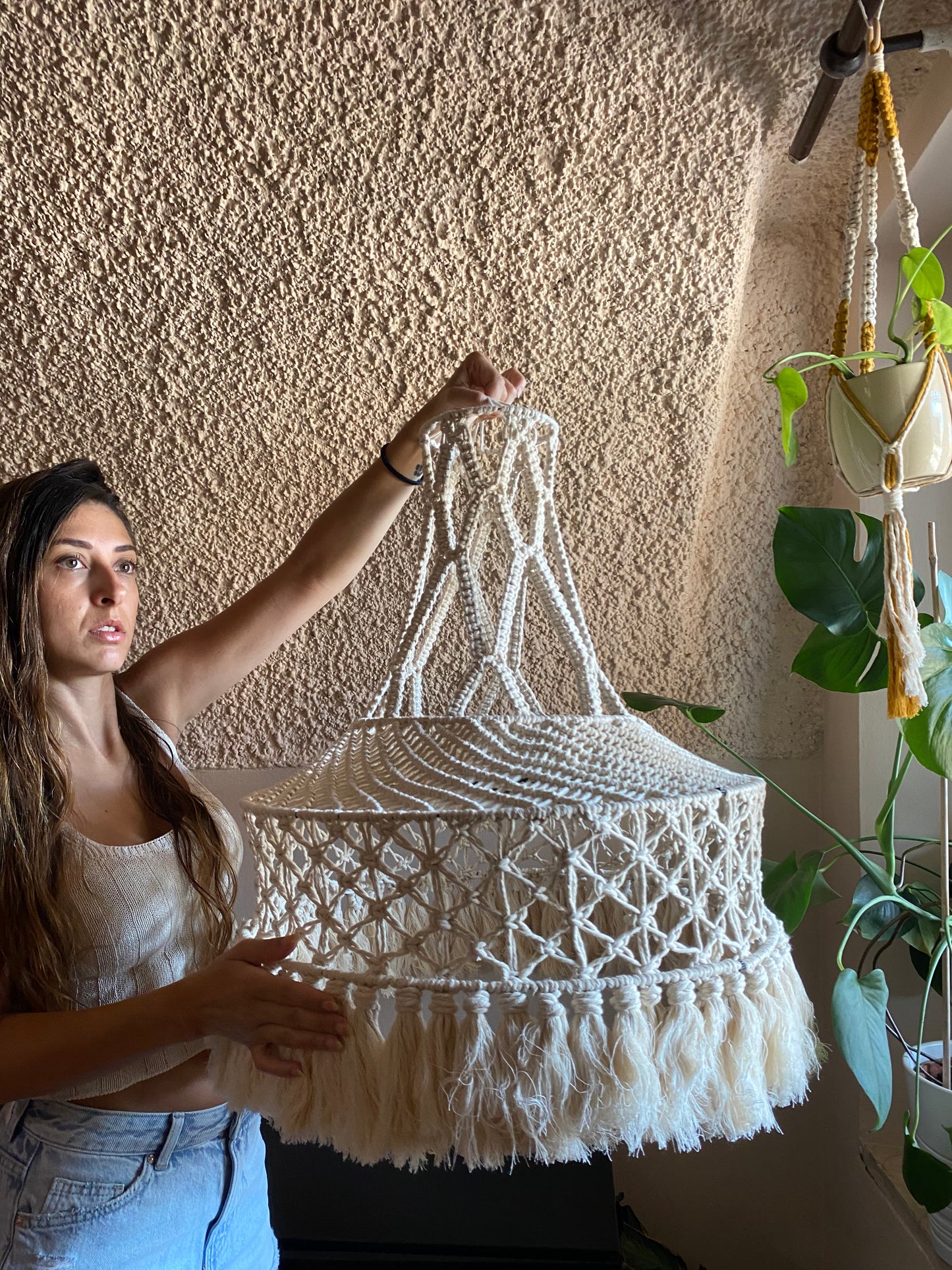 Cumbiana - XL macramé lampshade