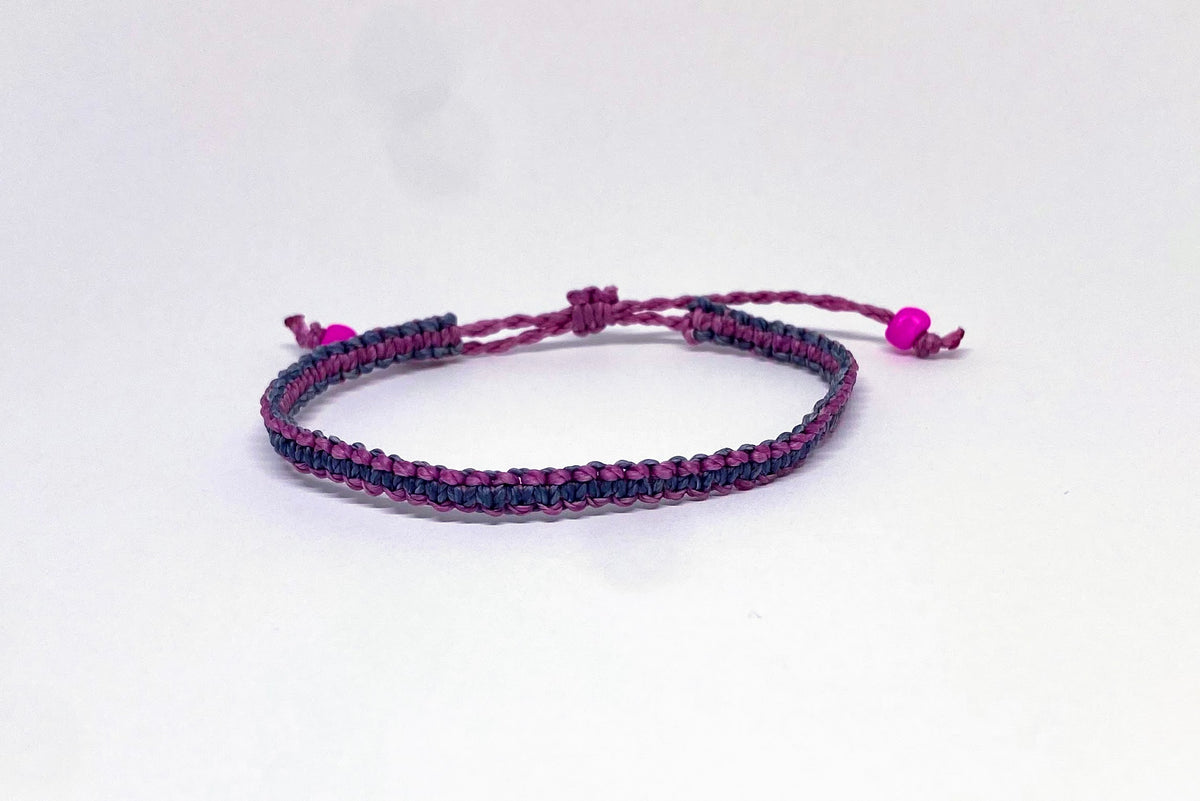 Variante di colore del Friendship Bracelet Bicolor Reef Knot