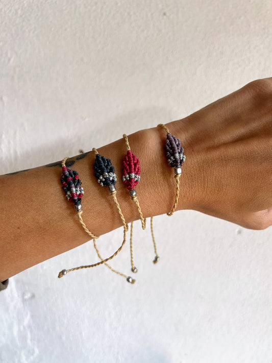 Braccialetti collezione foglie d'autunno colori freddi