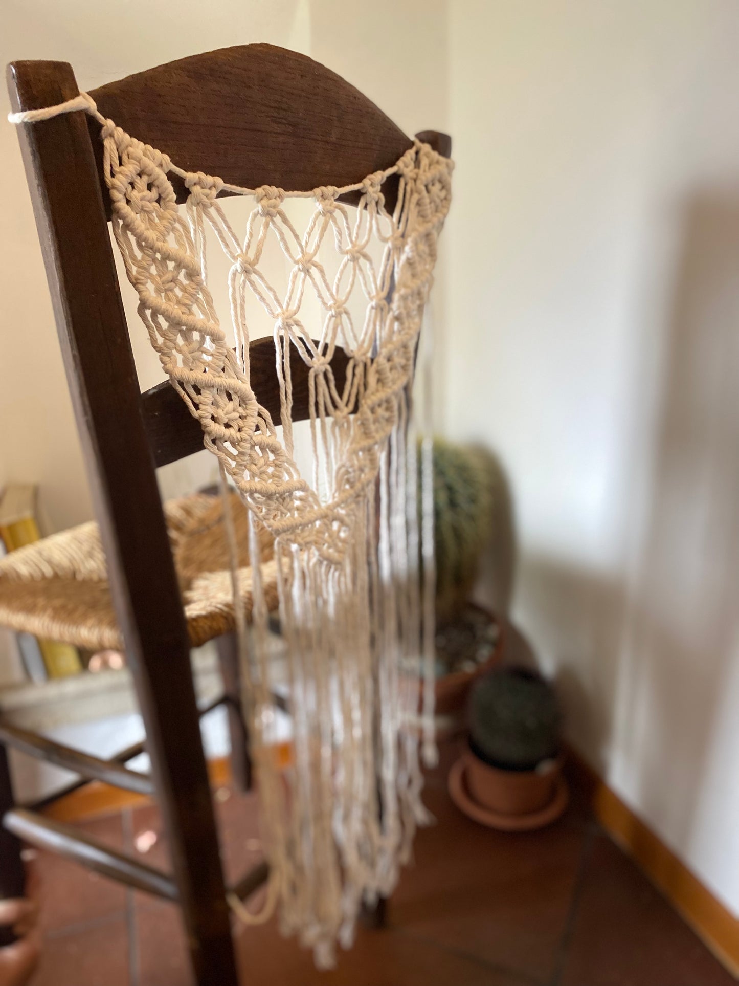 Decorazione boho per sedia