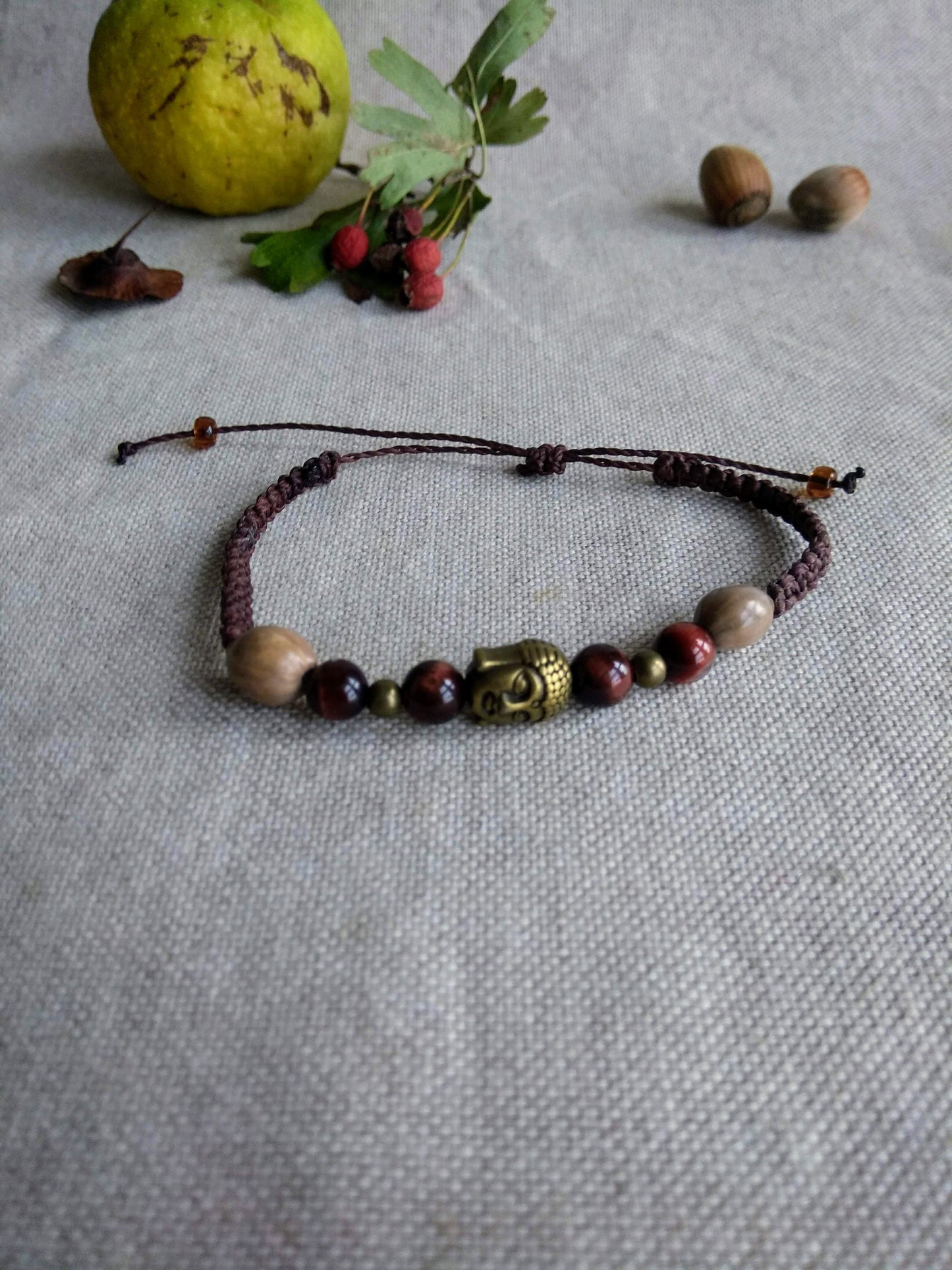 Red tiger eye Buddha bracelet