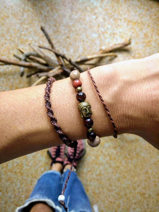 Red tiger eye Buddha bracelet