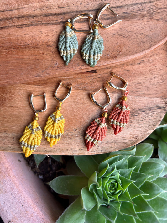 Orecchini foglia - Collezione Foglie d'Autunno - colori caldi