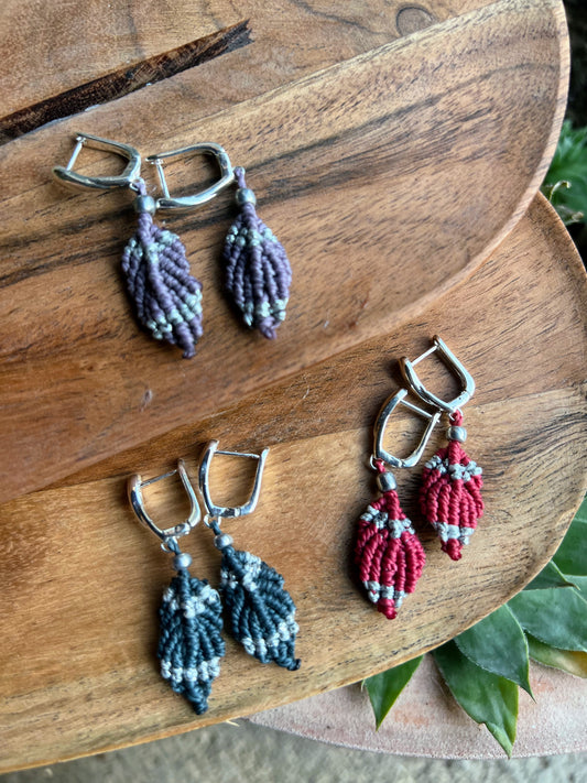 Orecchini foglia - Collezione Foglie d'Autunno - colori freddi