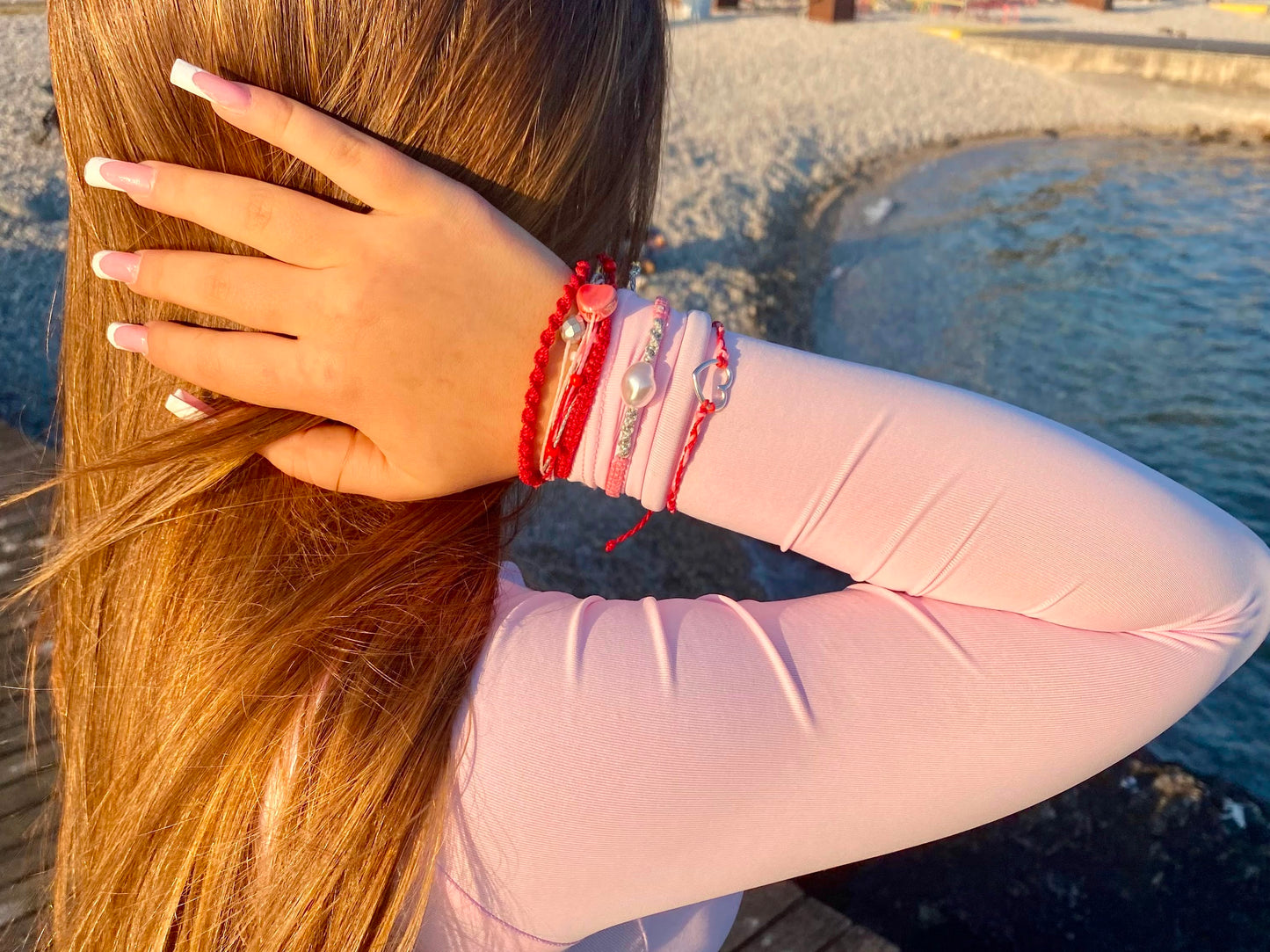 Red love - Set di 4 braccialetti