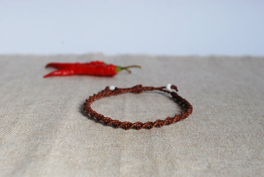 Brown friendship bracelet (+ colors)