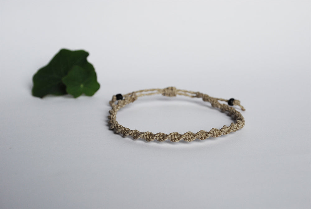 braccialetto grigio perla twisted