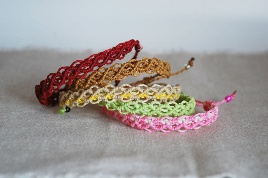 braccialetti pizzo colori vari