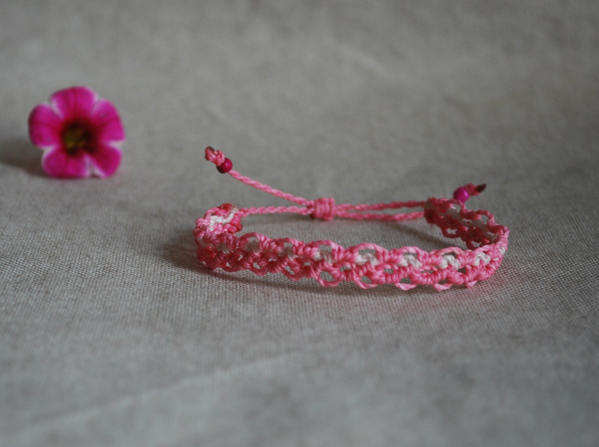 bracciale pizzo rosa