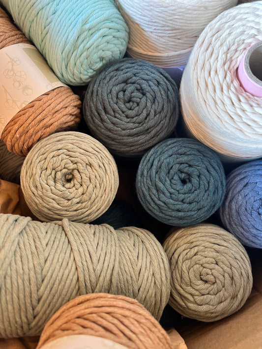 Bobina di corda per macramè 3 o 5 mm – colorata