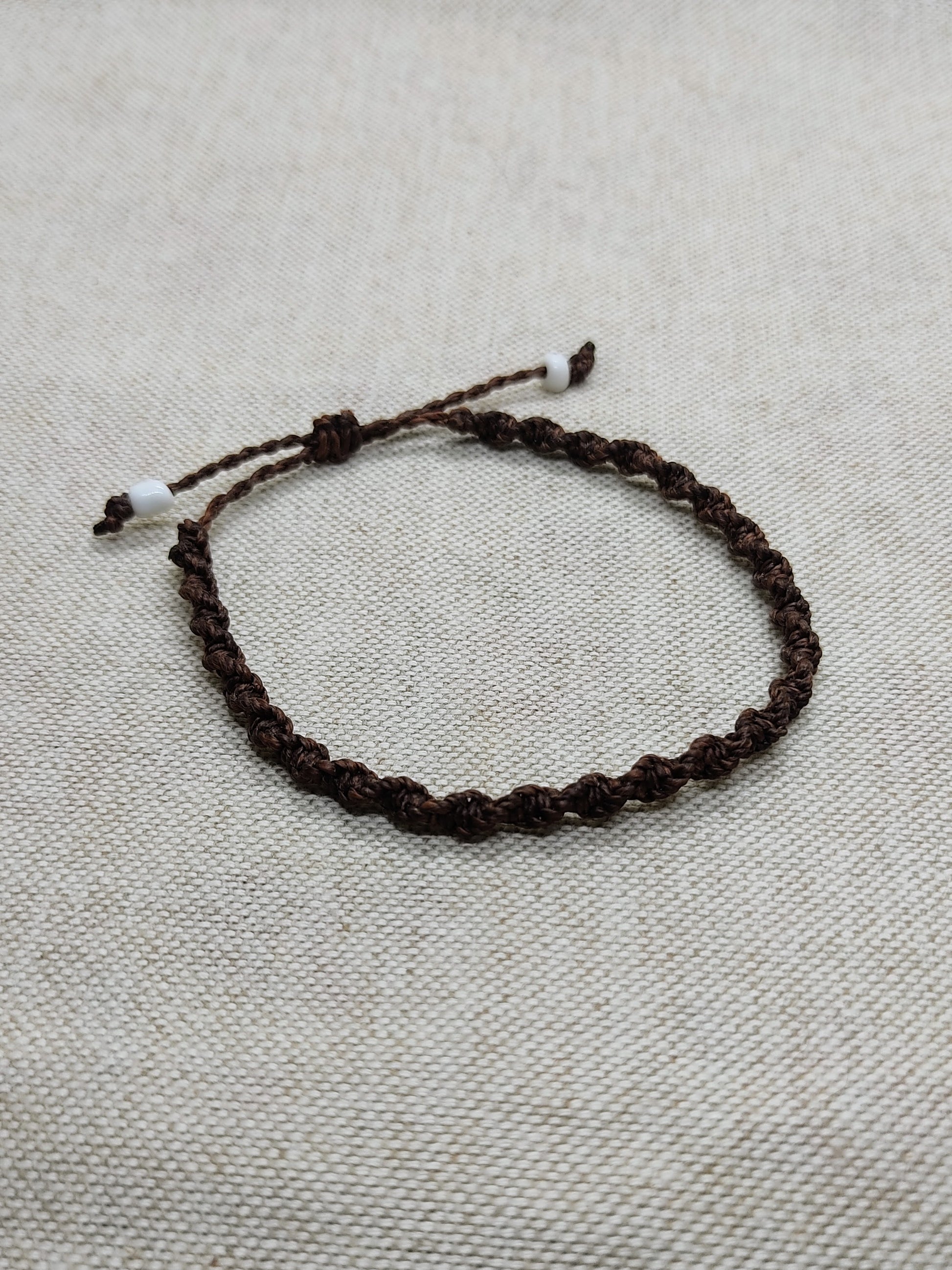braccialetto marrone scuro twisted