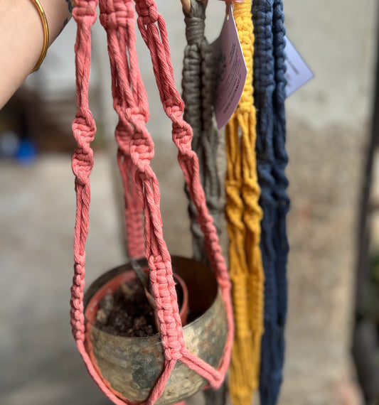 sospensione per vasi corallo + colori vari in sfondo