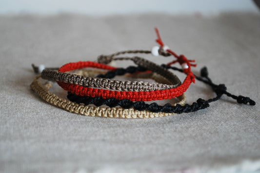 Botswana - Set of four macrame bracelets